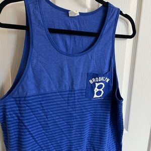 Mitchell & Ness Striped Blue Tank Top